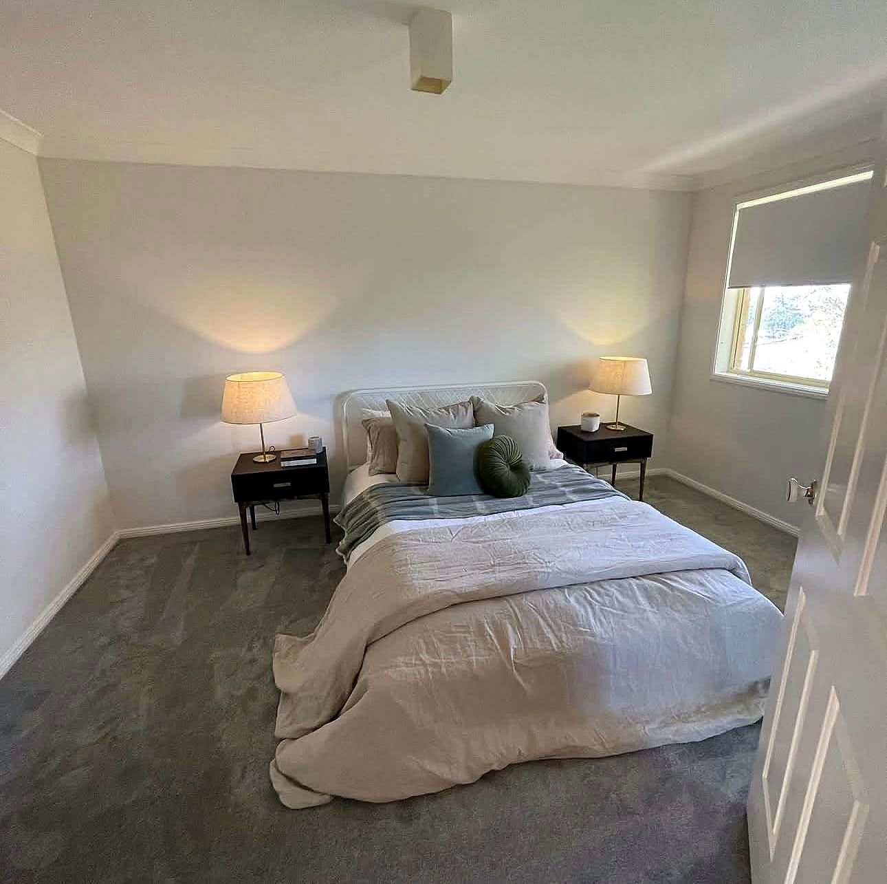 Freshly painted bedroom