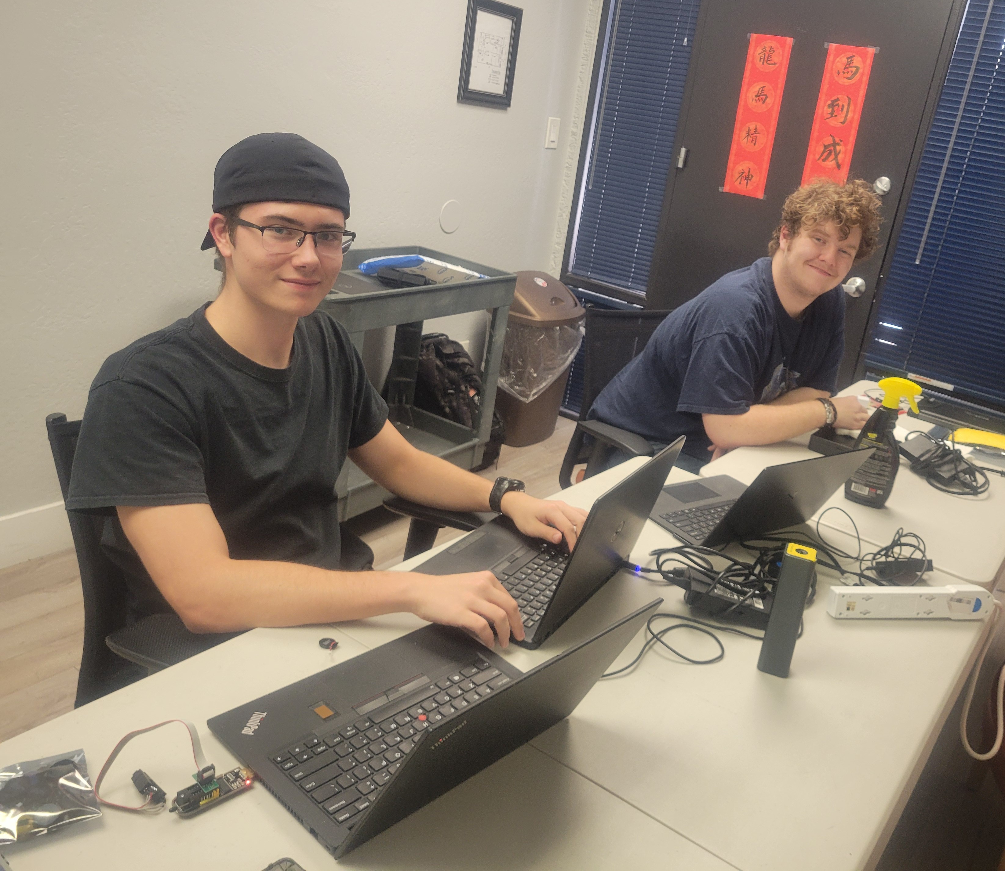 DAA team refurbishing laptops