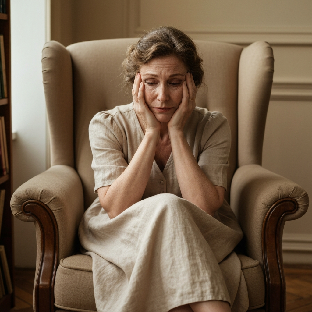 Seule avec sa douleur