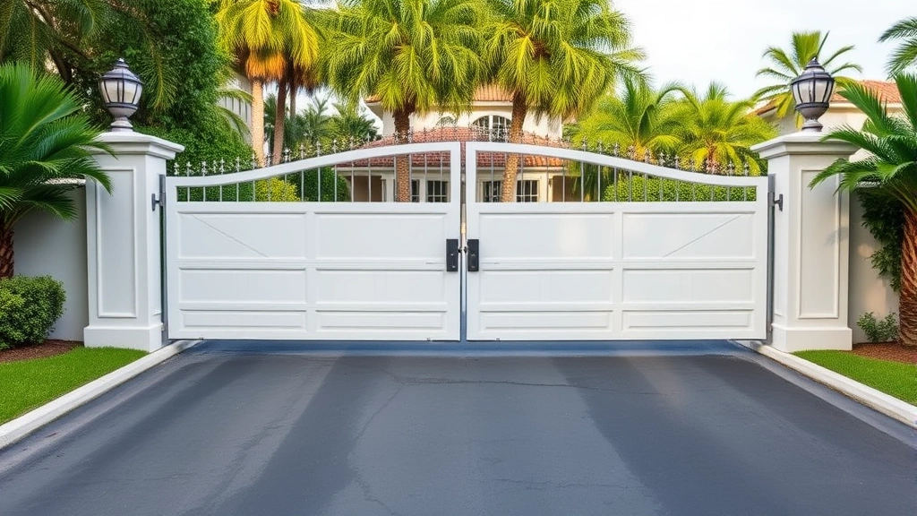 Double Driveway Gate Installation projects in Fort Lauderdale FL showcasing elegant designs and craftsmanship