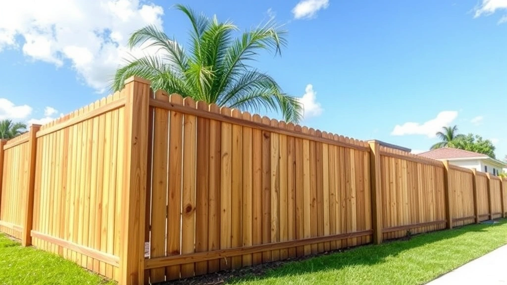 Wood Fence Installation projects in Fort Lauderdale FL showcasing various styles and designs for outdoor spaces