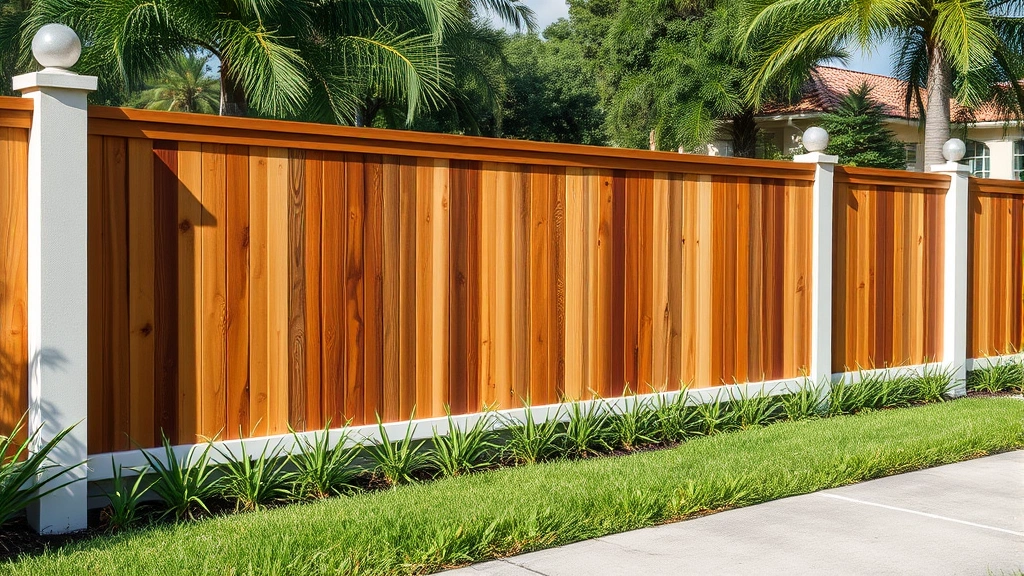 Fence staining project showcasing rich colors in Fort Lauderdale, FL
