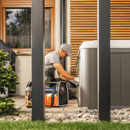 Electrician installing new electrical panel in Middletown OH