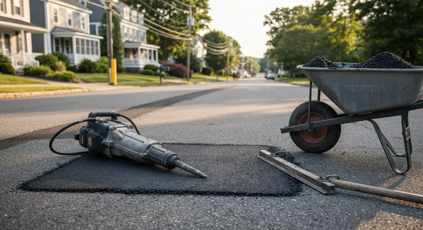 Pothole repair completed