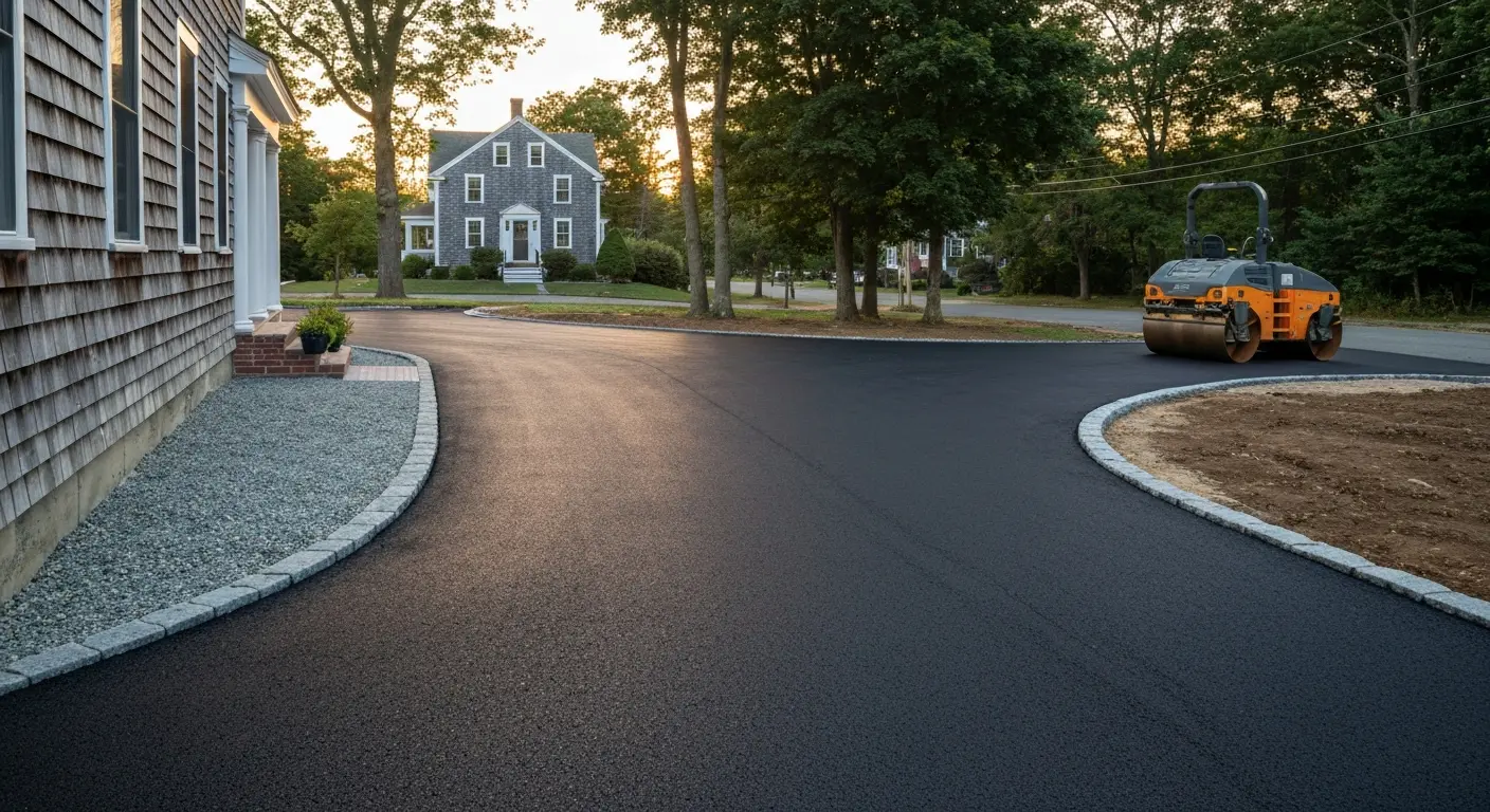 Residential driveway installation project