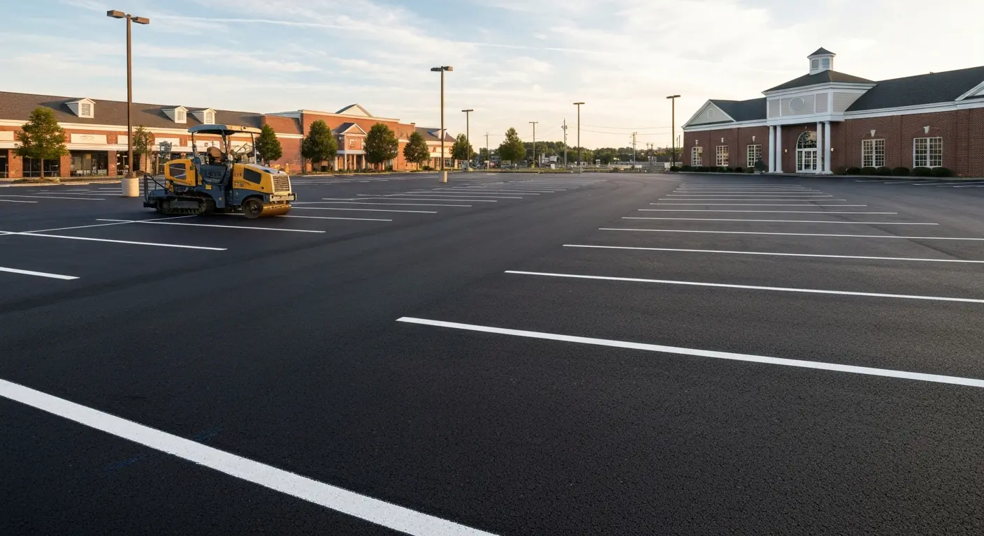 Commercial parking lot paving