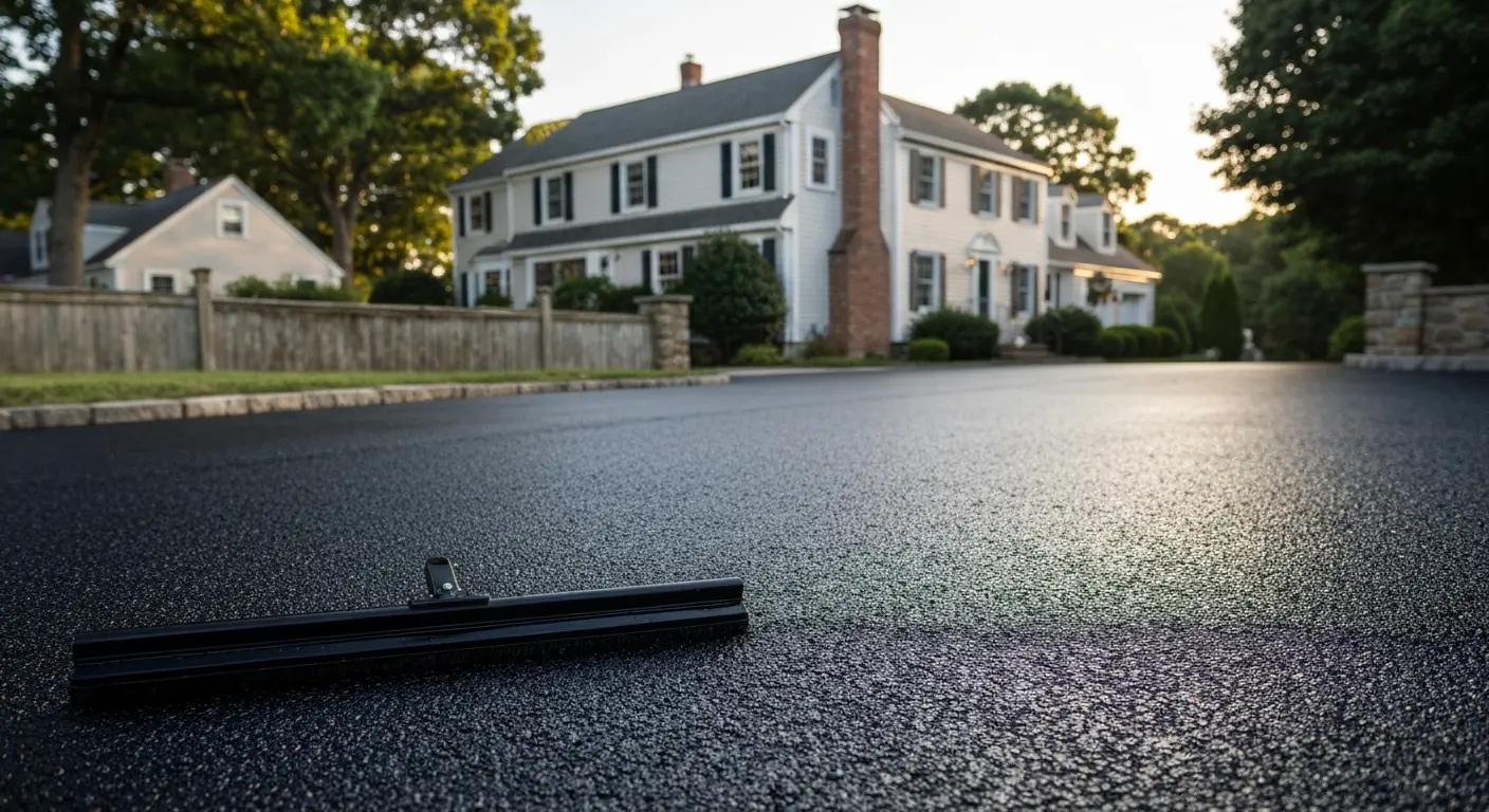 Sealcoated asphalt surface