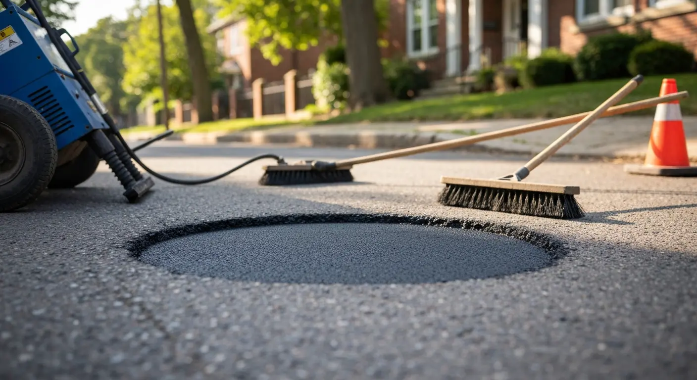 Asphalt pothole repair and patching