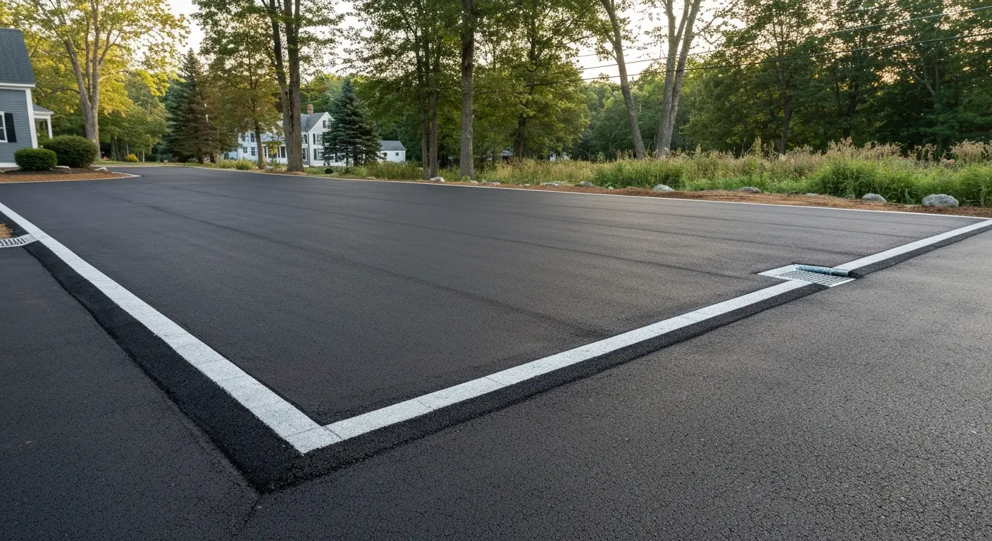 New asphalt pad installation