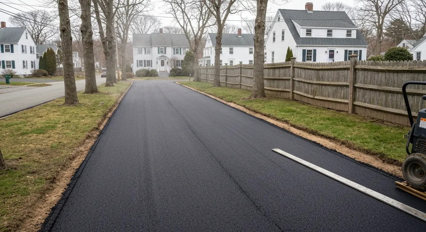 Residential driveway paving project