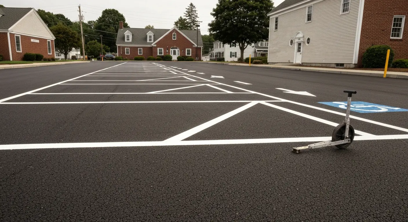 Commercial parking lot paving