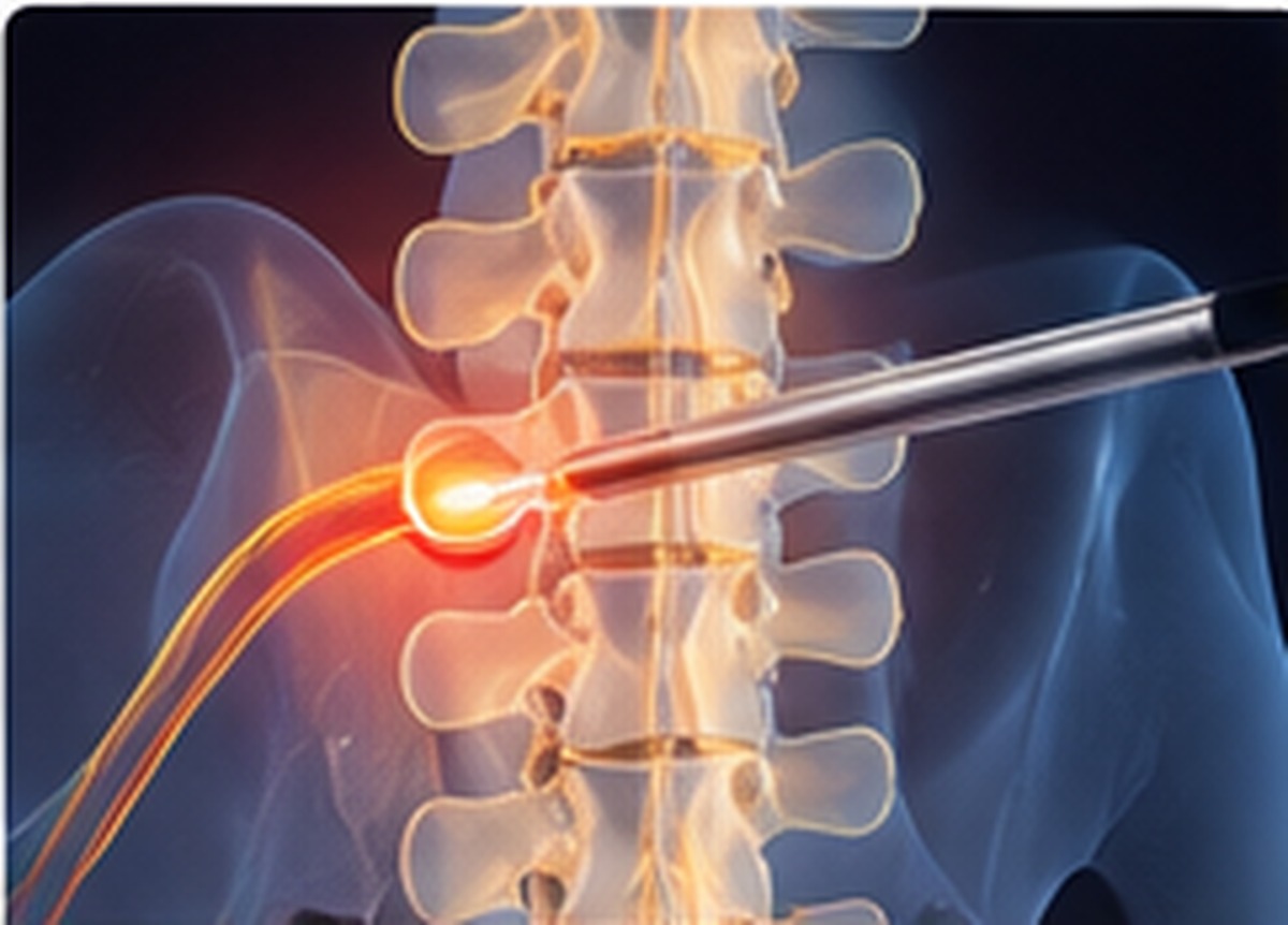 Spinal Nerve Treatment for Pain Management with Medical Instrumentation