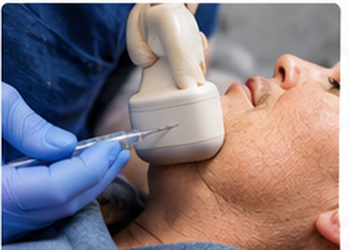 Ultrasound-Guided Injection for Pain Management on Patient's Neck