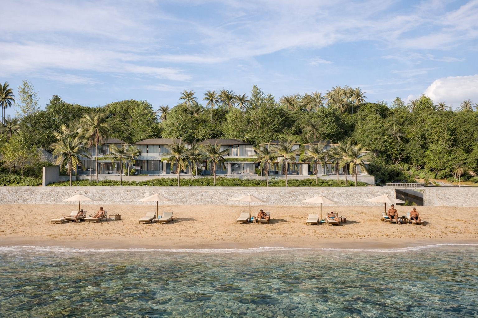 Boutique Villa exterior beachfront