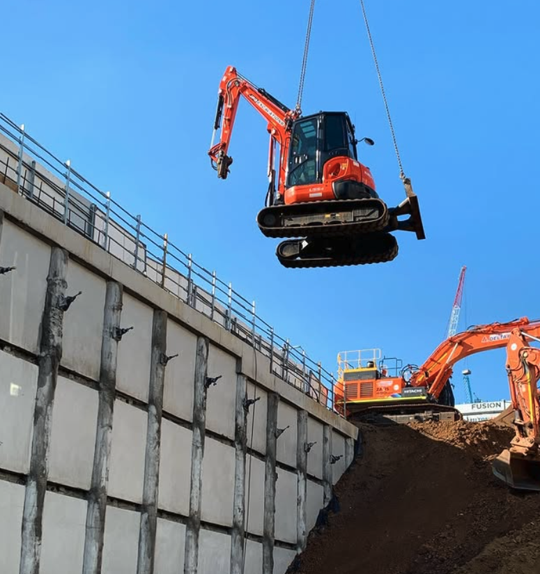 Excavation machinery on a job site