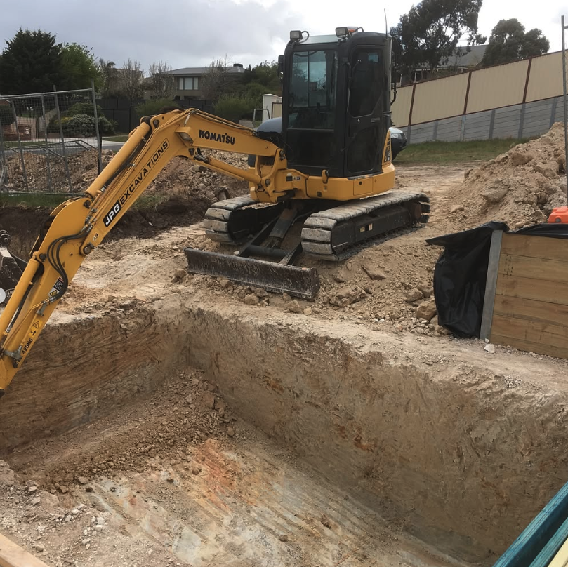 Completed trench excavation