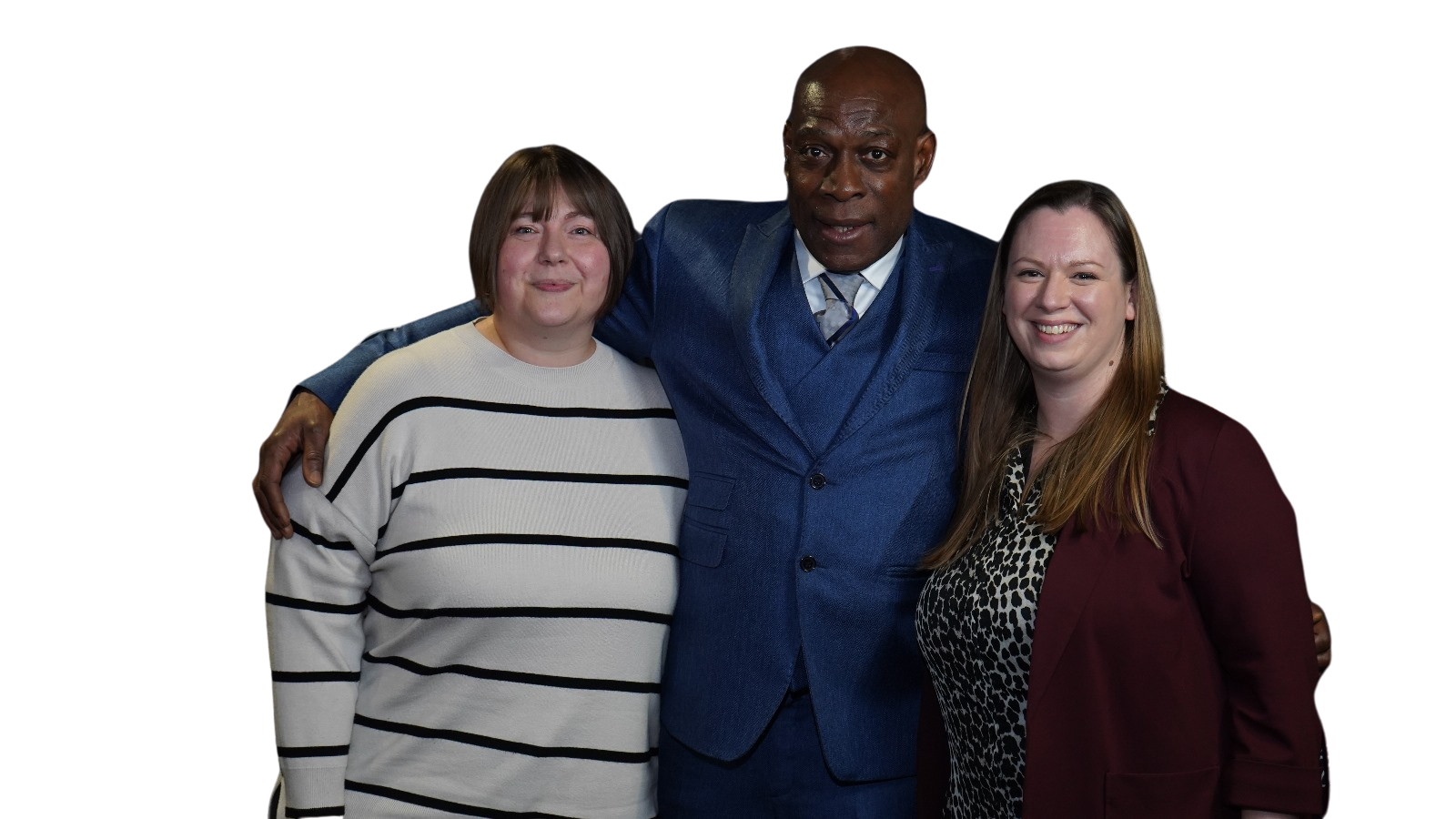 Hannah and Danielle with Frank Bruno