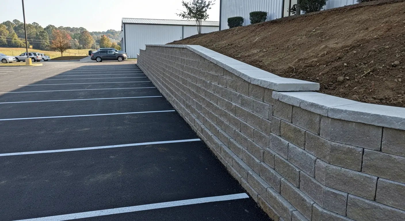 Commercial retaining wall