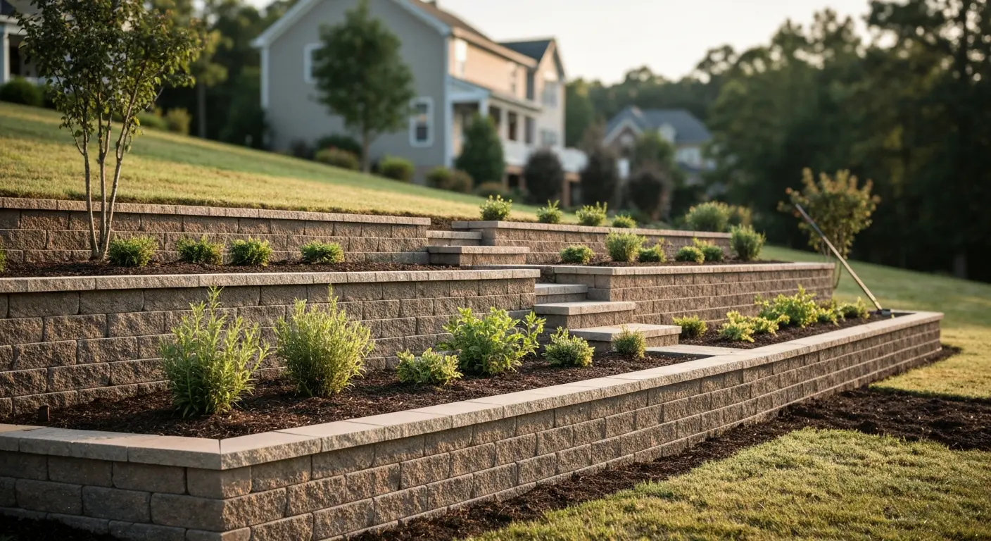 Garden retaining wall
