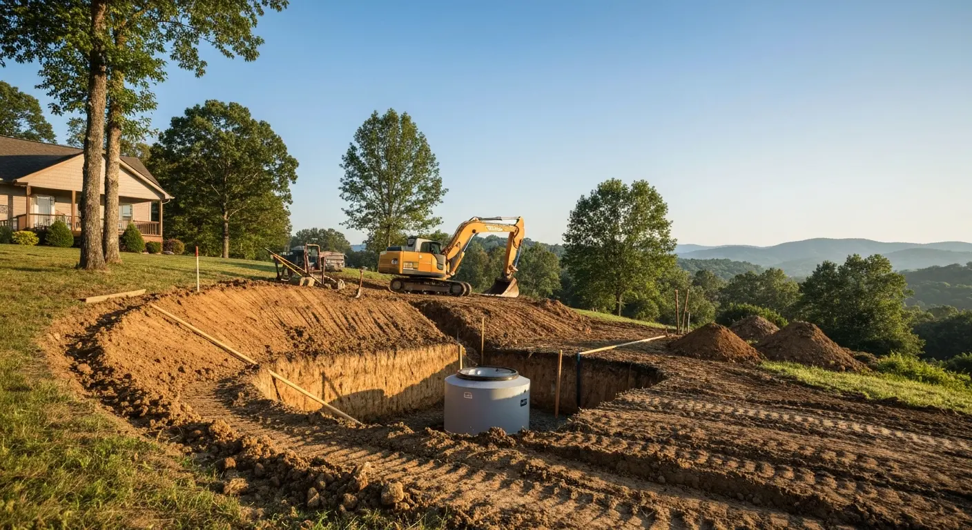 Septic tank installation