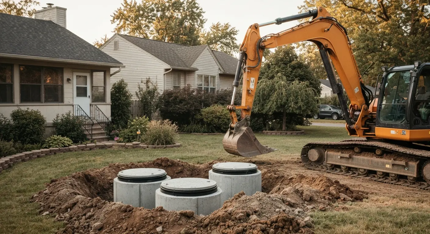 Septic tank replacement project
