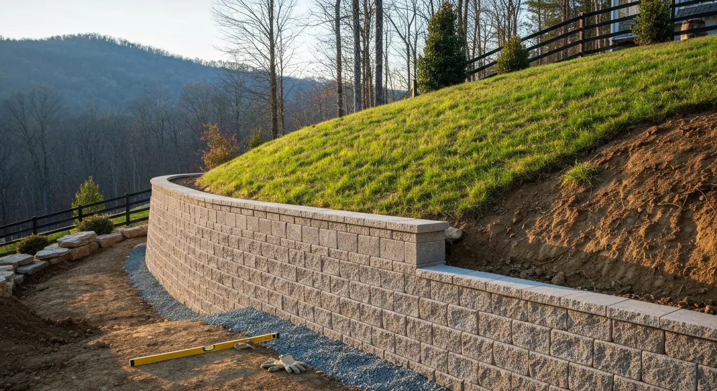 Retaining wall construction
