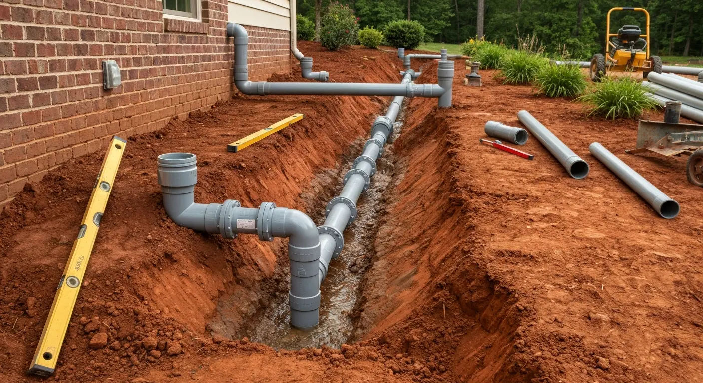 Storm drain installation project