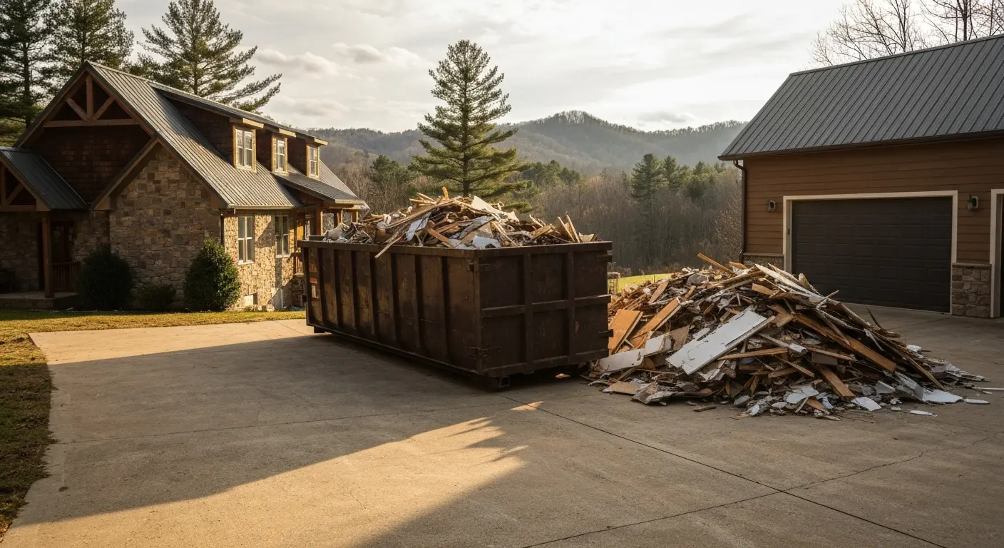 Demolition debris hauling service