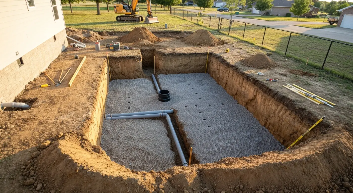 Septic system installation