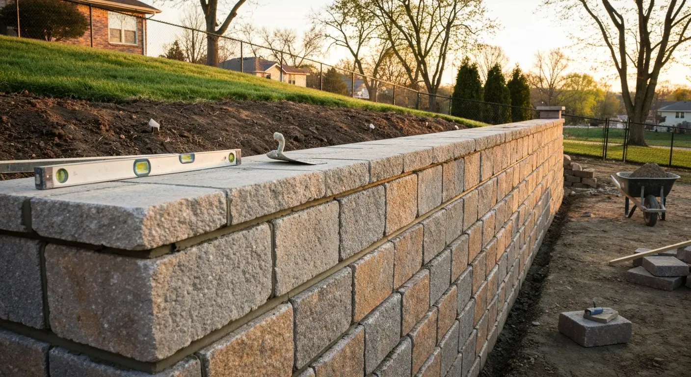 Residential retaining wall project