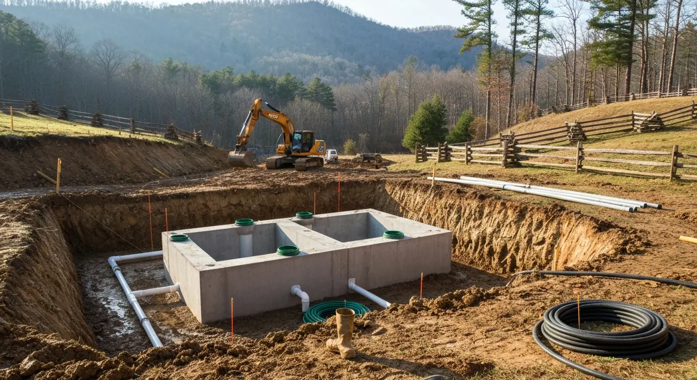 Septic system installation