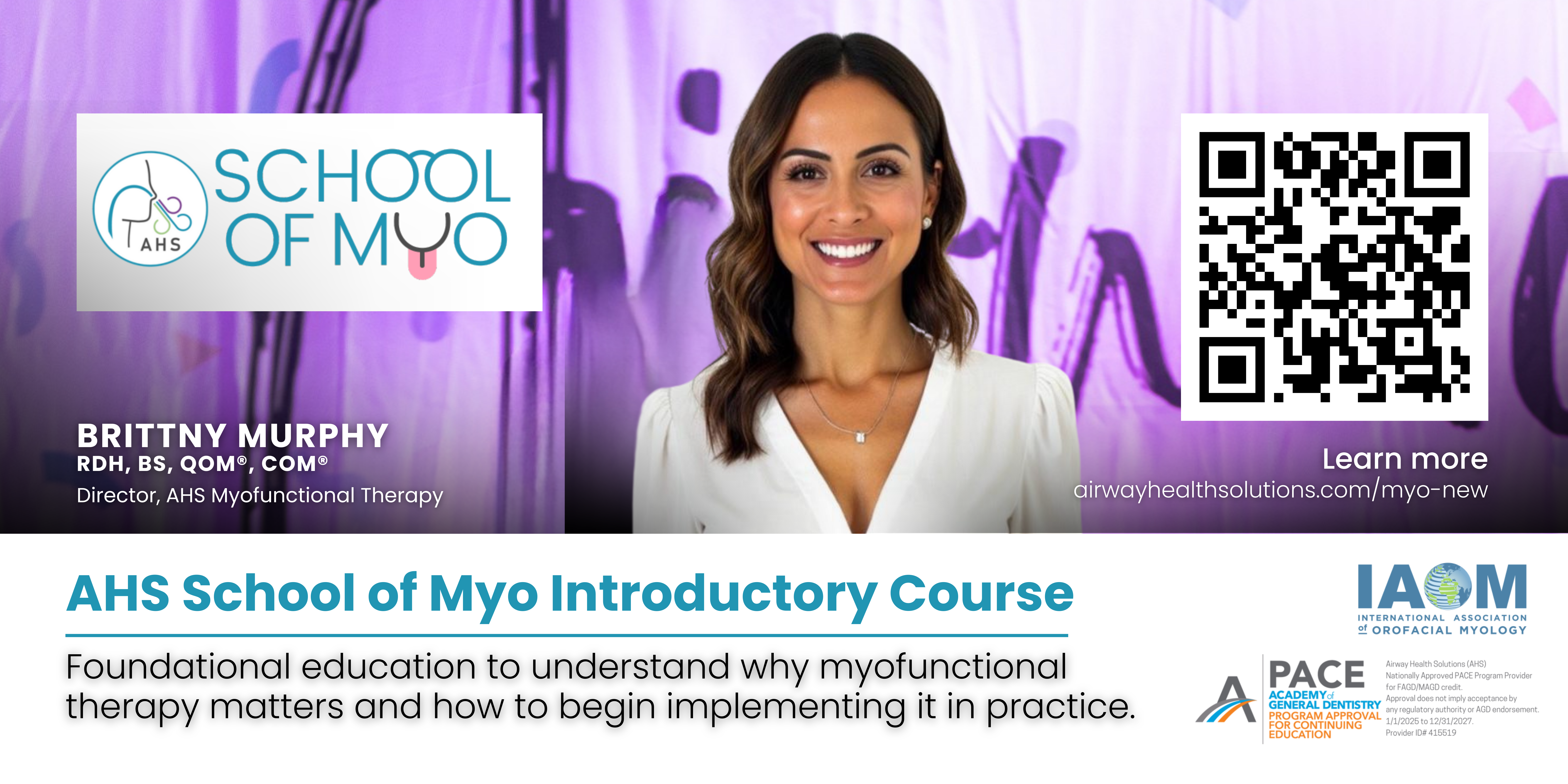 Introductory Myo Course for Dental & Airway Health Professionals