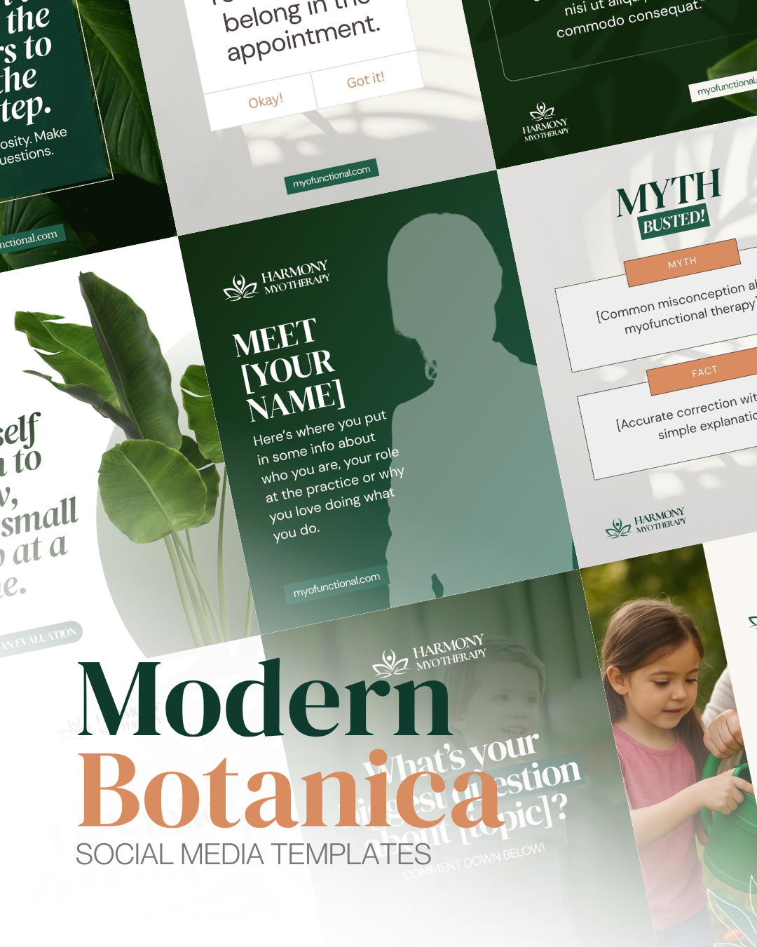 Sample posts from the Modern Botanical template set