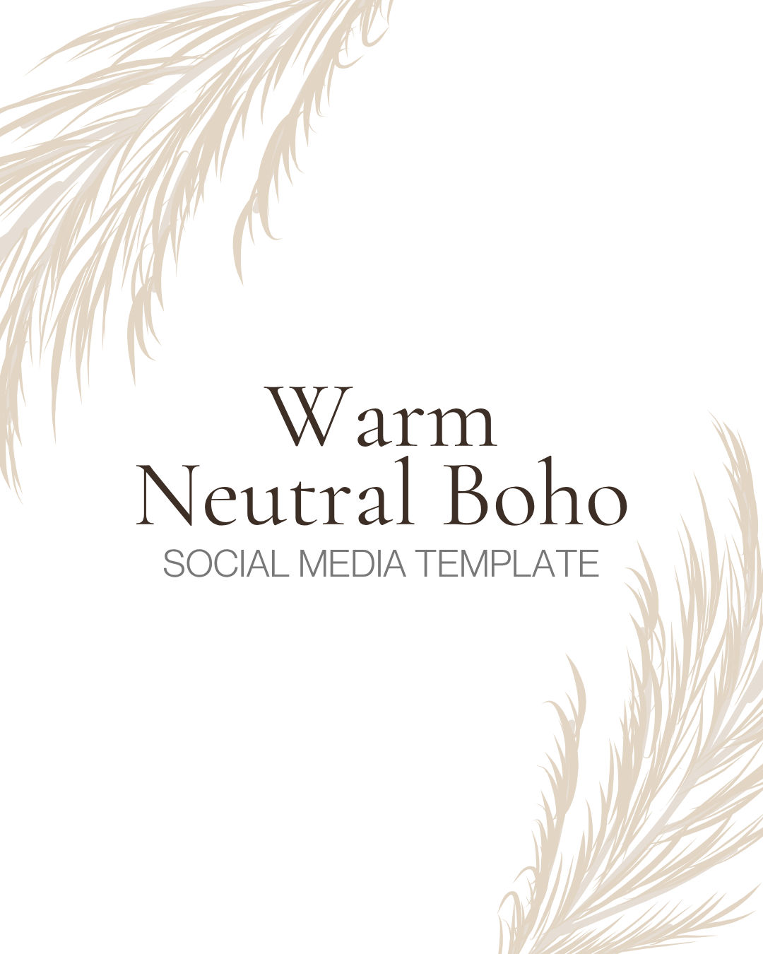 Warm Neutral Boho template cover