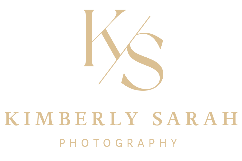 Gold logo for Kimberly Sarah Photography LLC