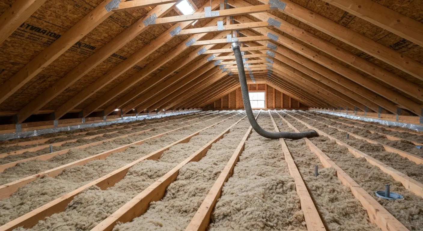 Insulation installation during framing stage