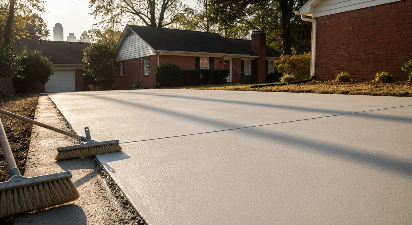 Concrete driveway resurfacing