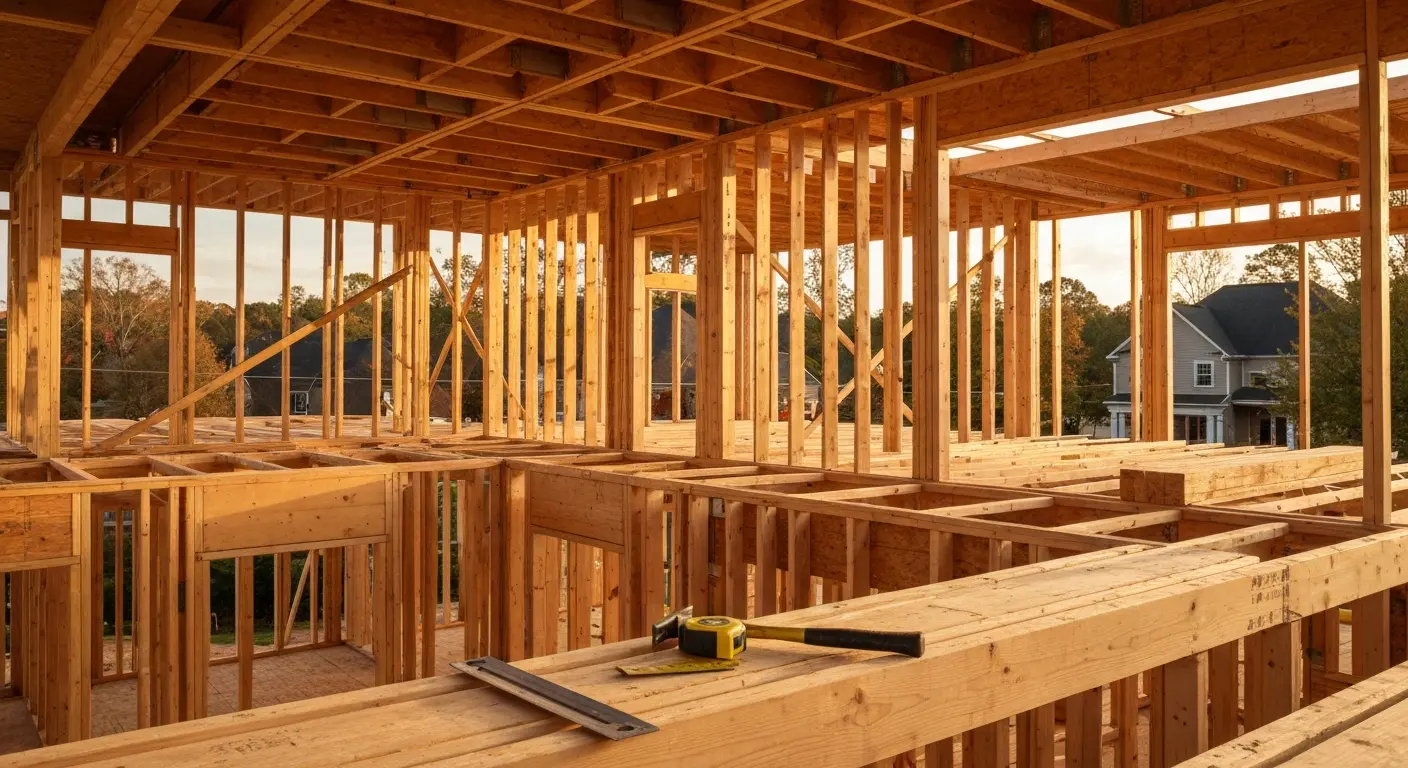 Home framing in McDonough residential construction
