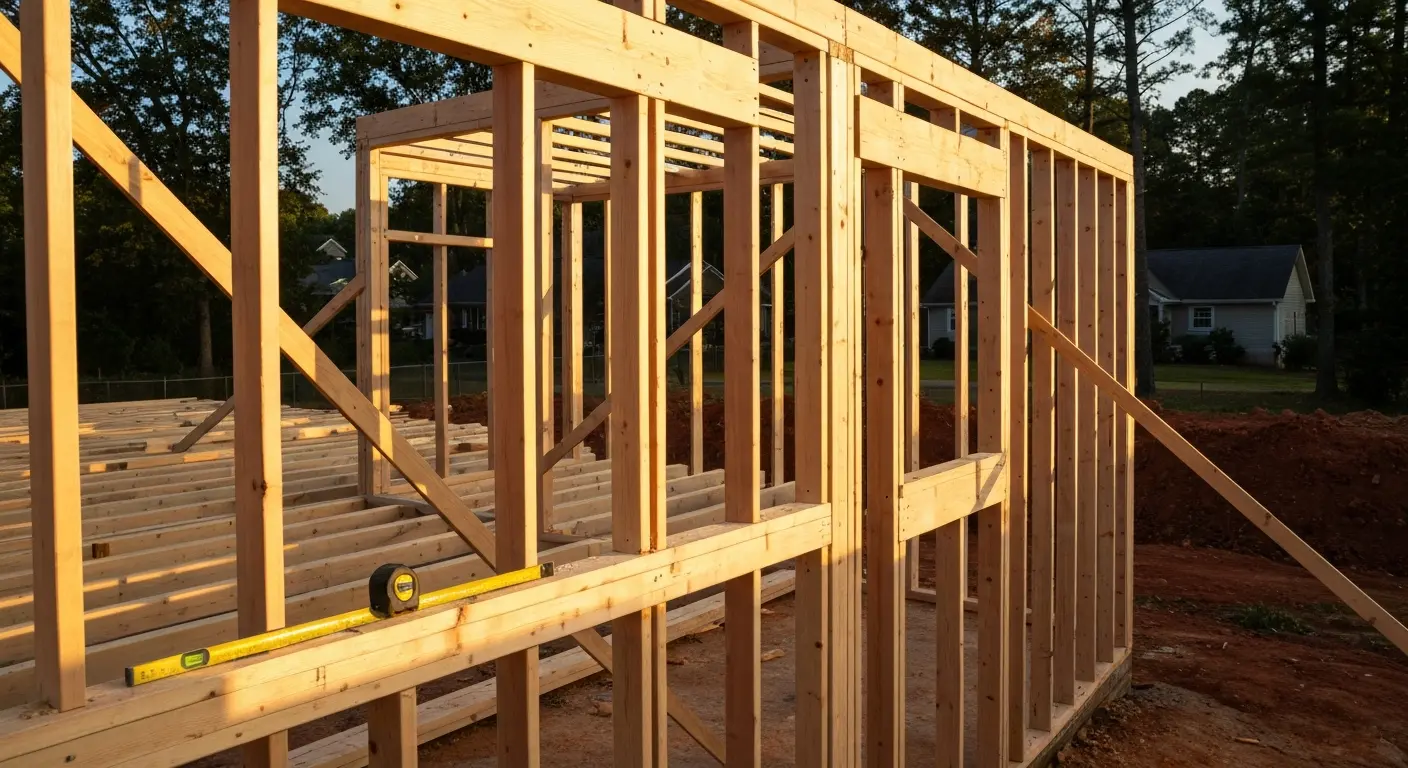 New home construction framing