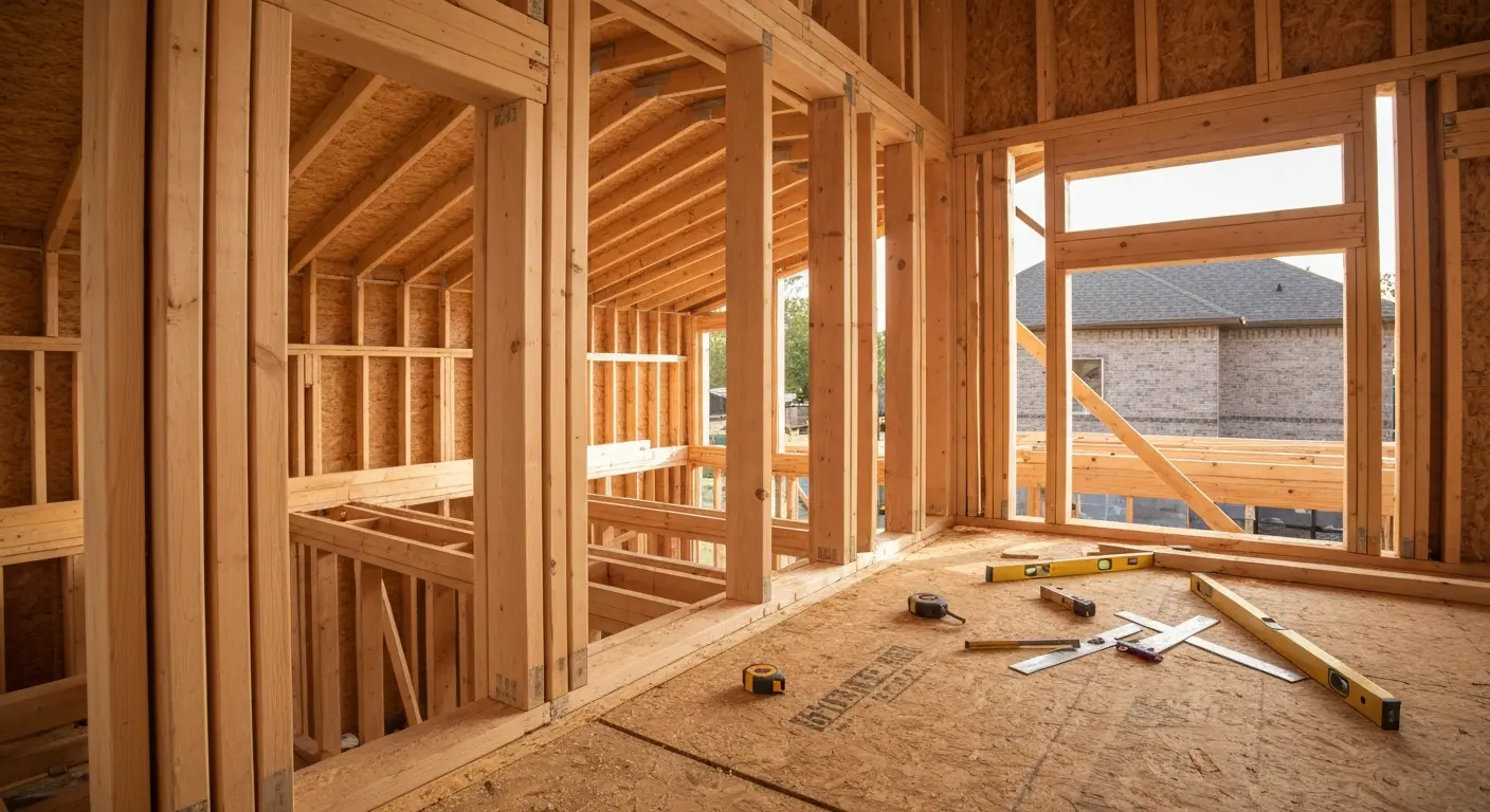 Framing work on home