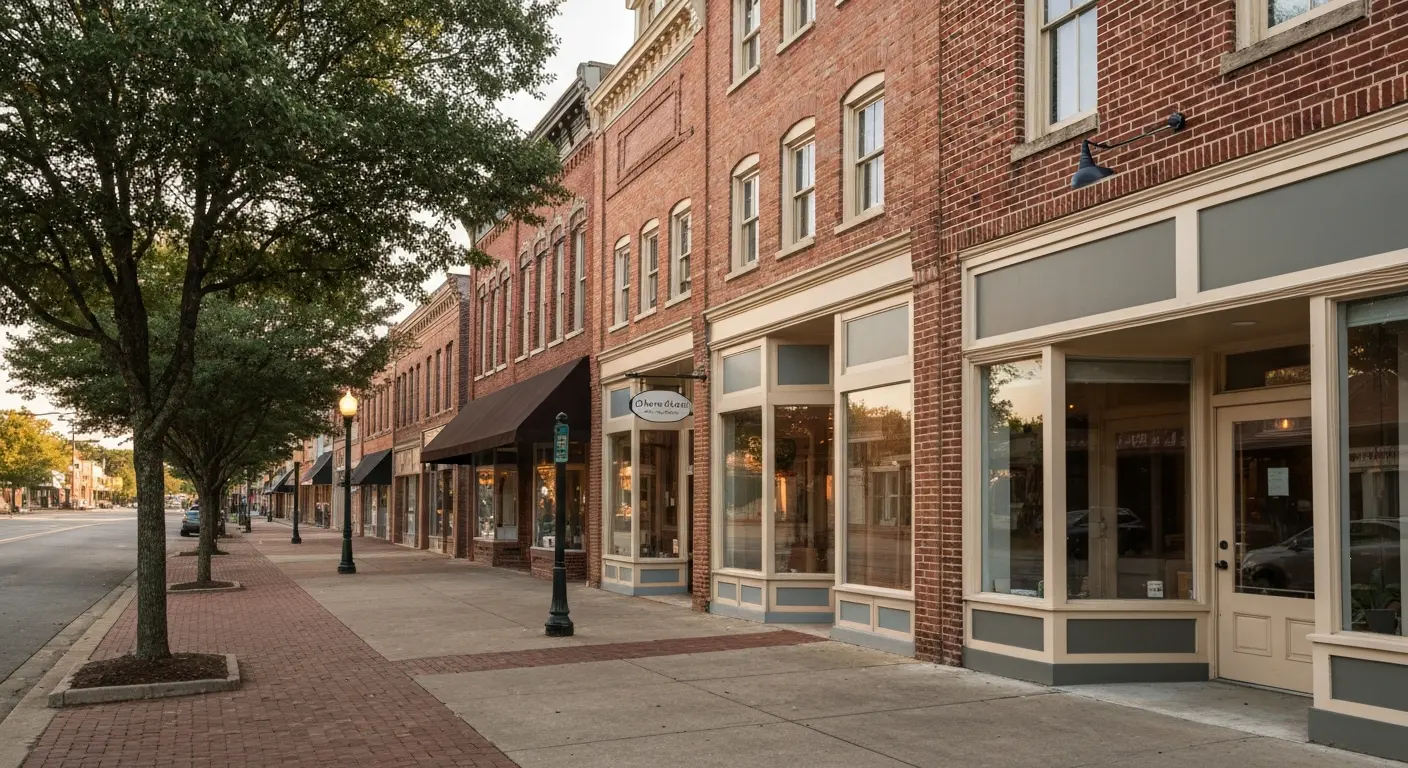 Douglasville downtown area and historic buildings