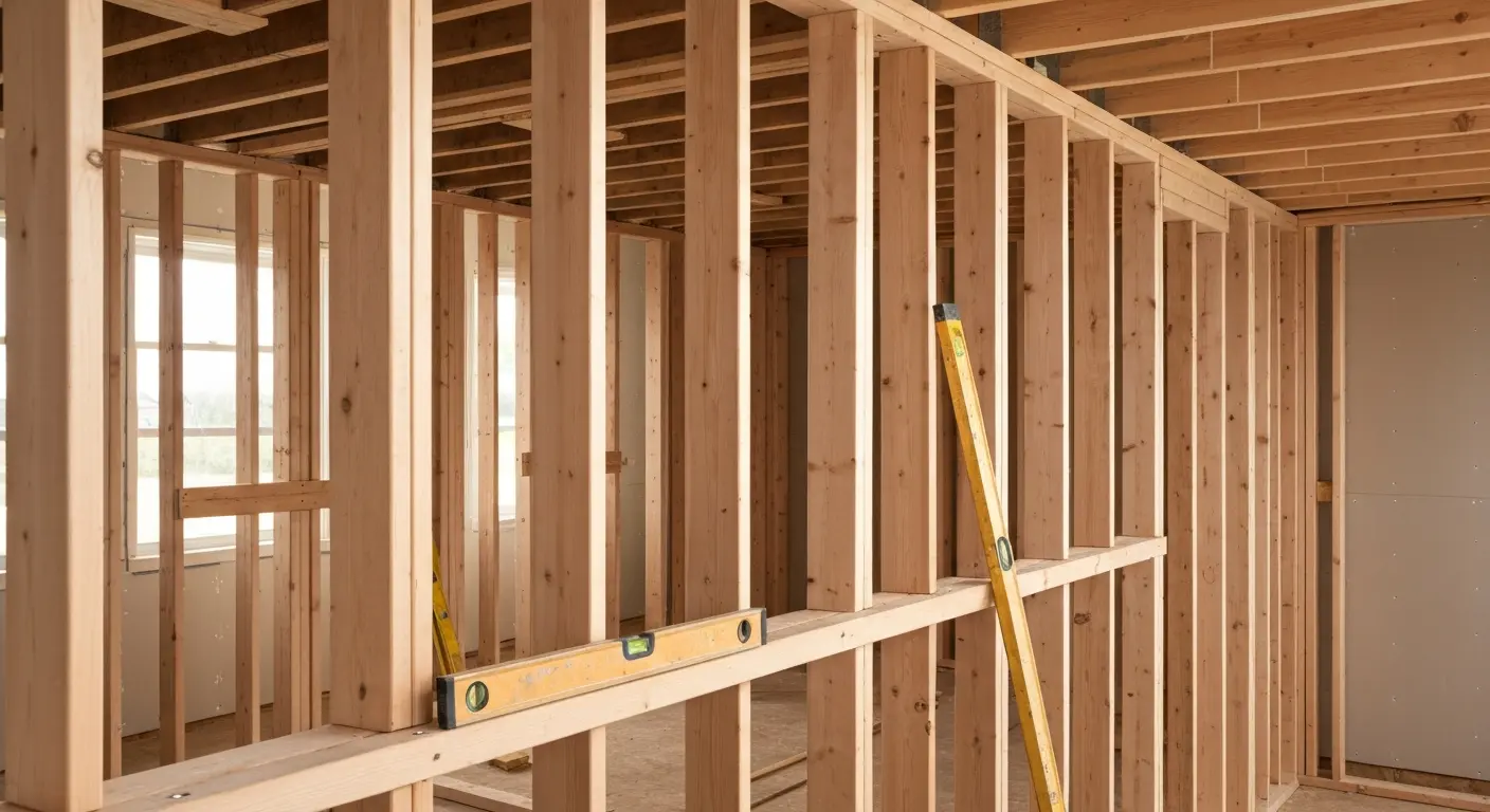Wall framing and structural work