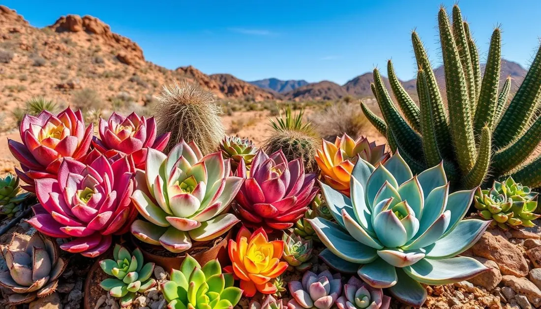 A succulent with fleshy leaves, adapted to store water