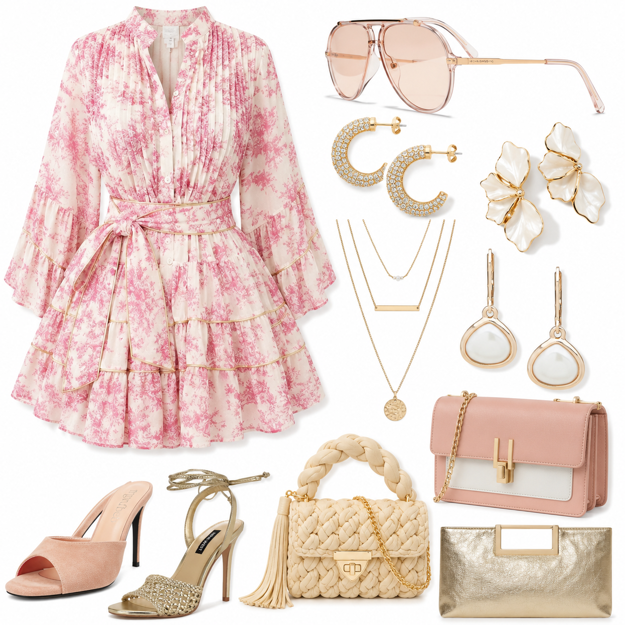 Pink and Flirty Summer Dress and Amazon Accessories