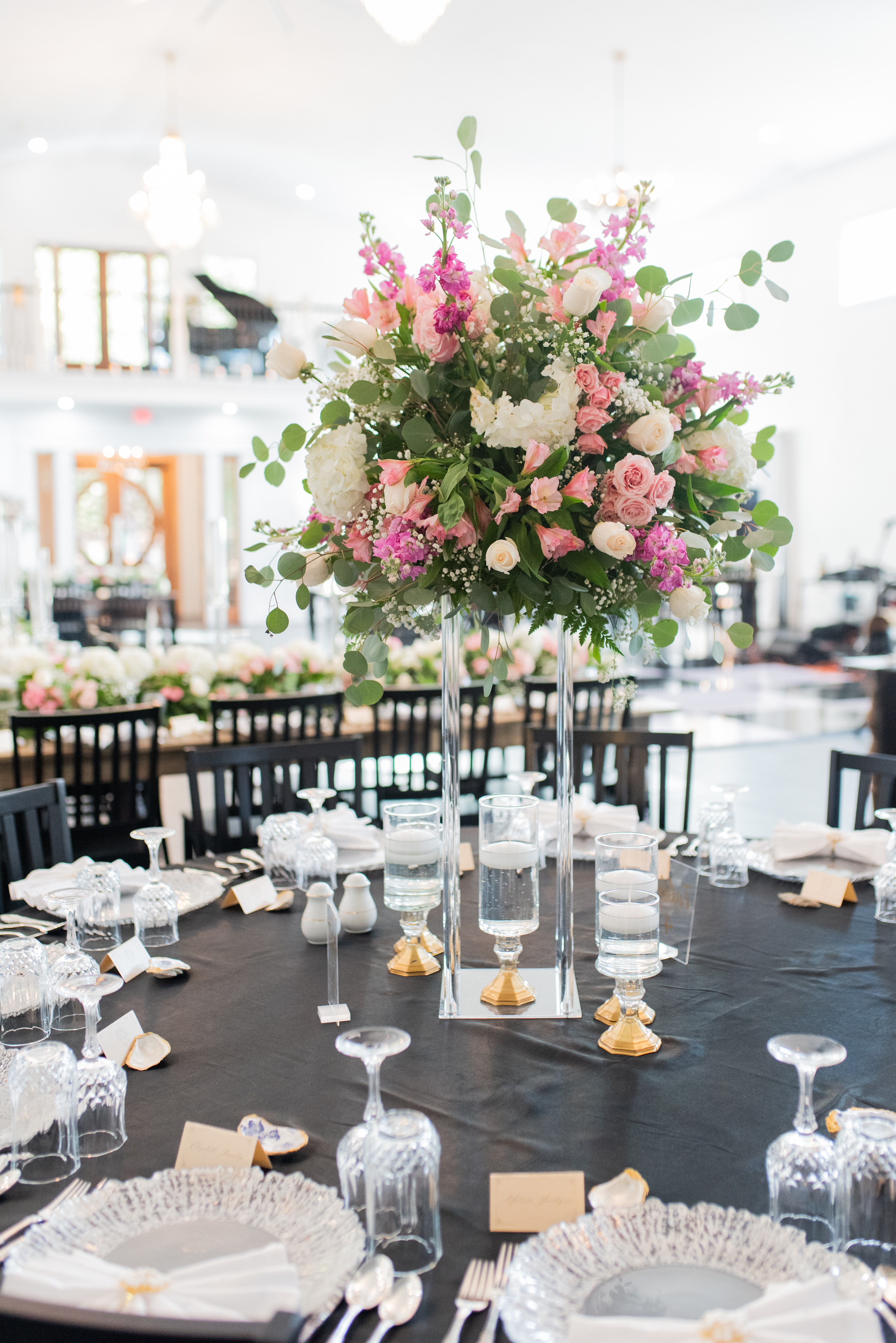 Elegant table setting included in all-inclusive wedding package at The Grove Estate near Athens GA