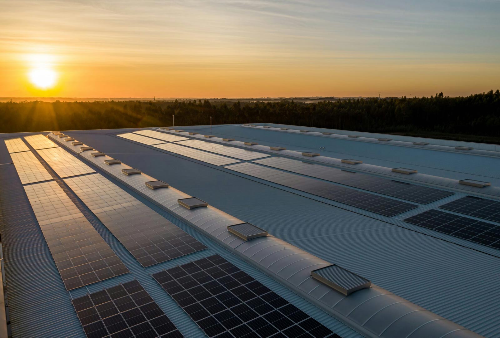 Commercial rooftop solar installation by Crown Technologies
