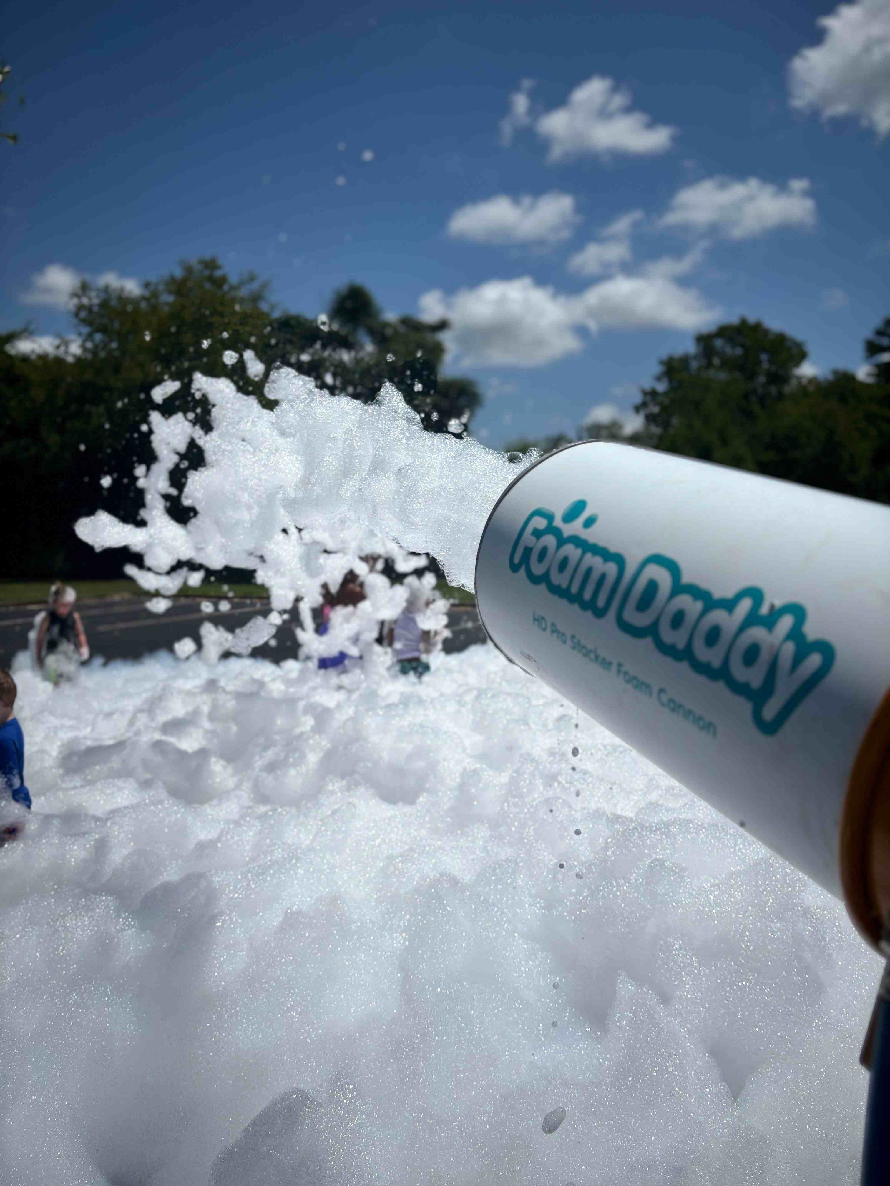 Foam party celebration outdoors