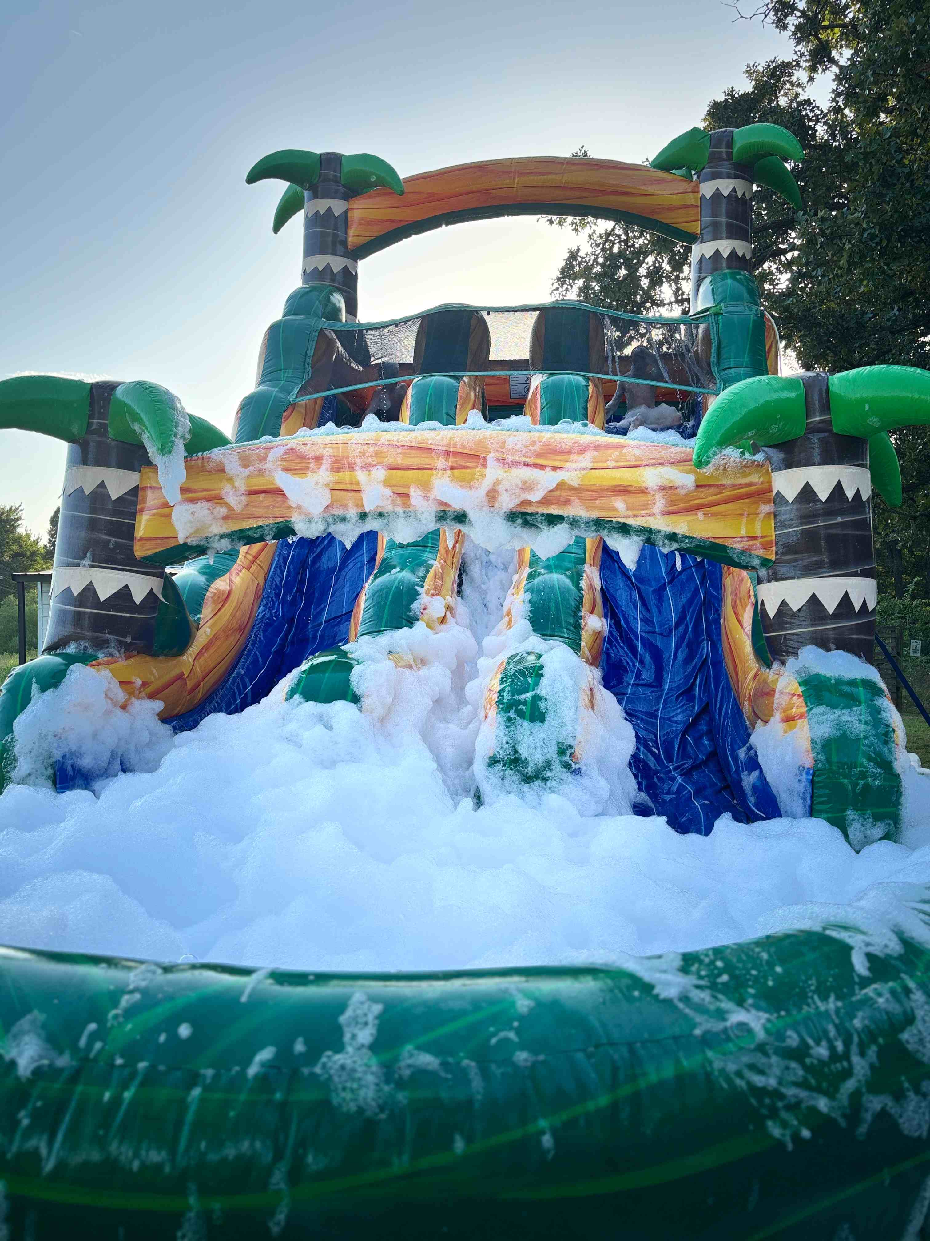 Kids enjoying a foam party