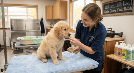 Puppy's First Groom in Seattle