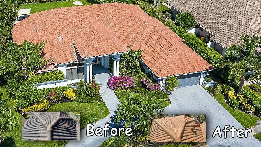 Clean tile roof South Florida